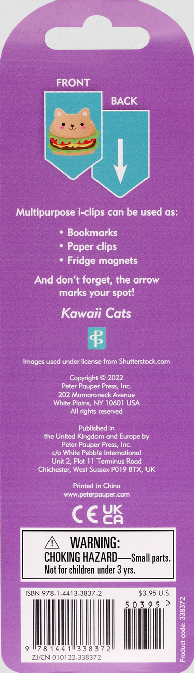 PTR Kawaii Cats i-clips Magnetic Page Markers