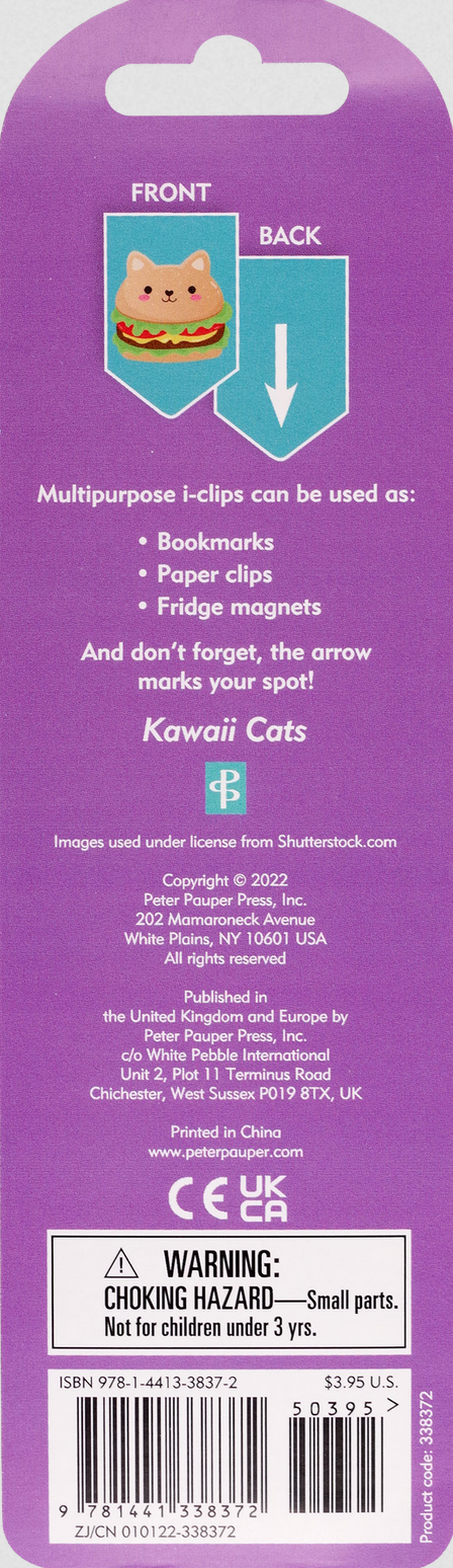PTR Kawaii Cats i-clips Magnetic Page Markers