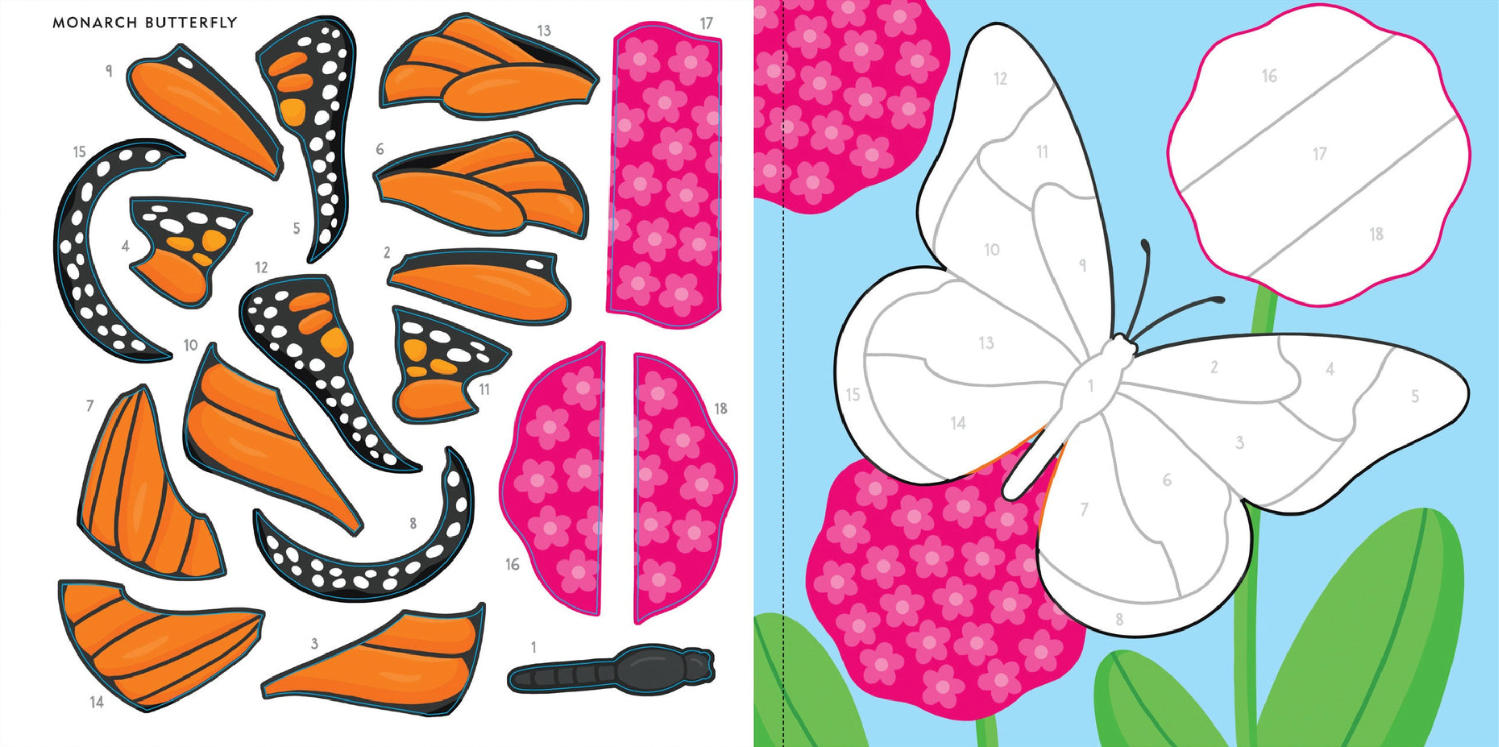 PTR My First Color-By-Sticker Book - Butterflies and Bugs