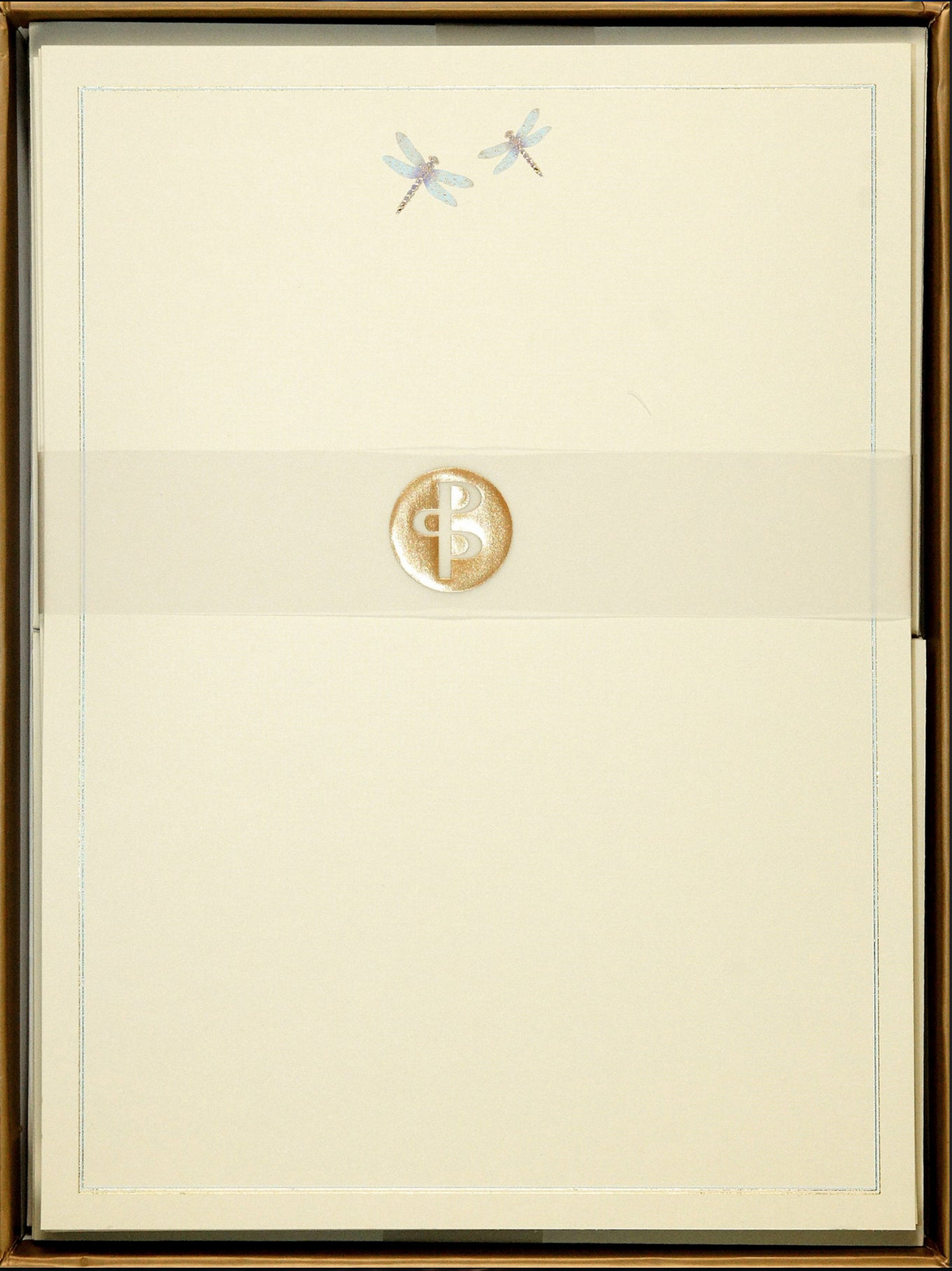 Blue Dragonfly Stationery Set