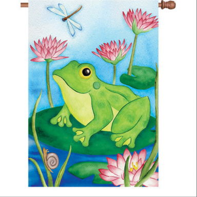 Lotus Frog House Flag