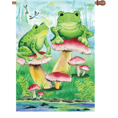 Frogs in the Wood House Flag