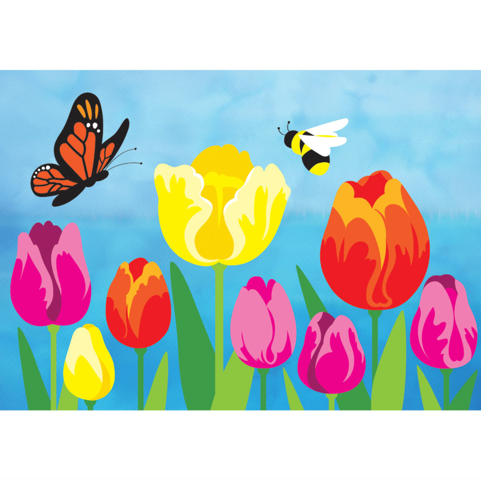Tulips 40 Inch Windsock