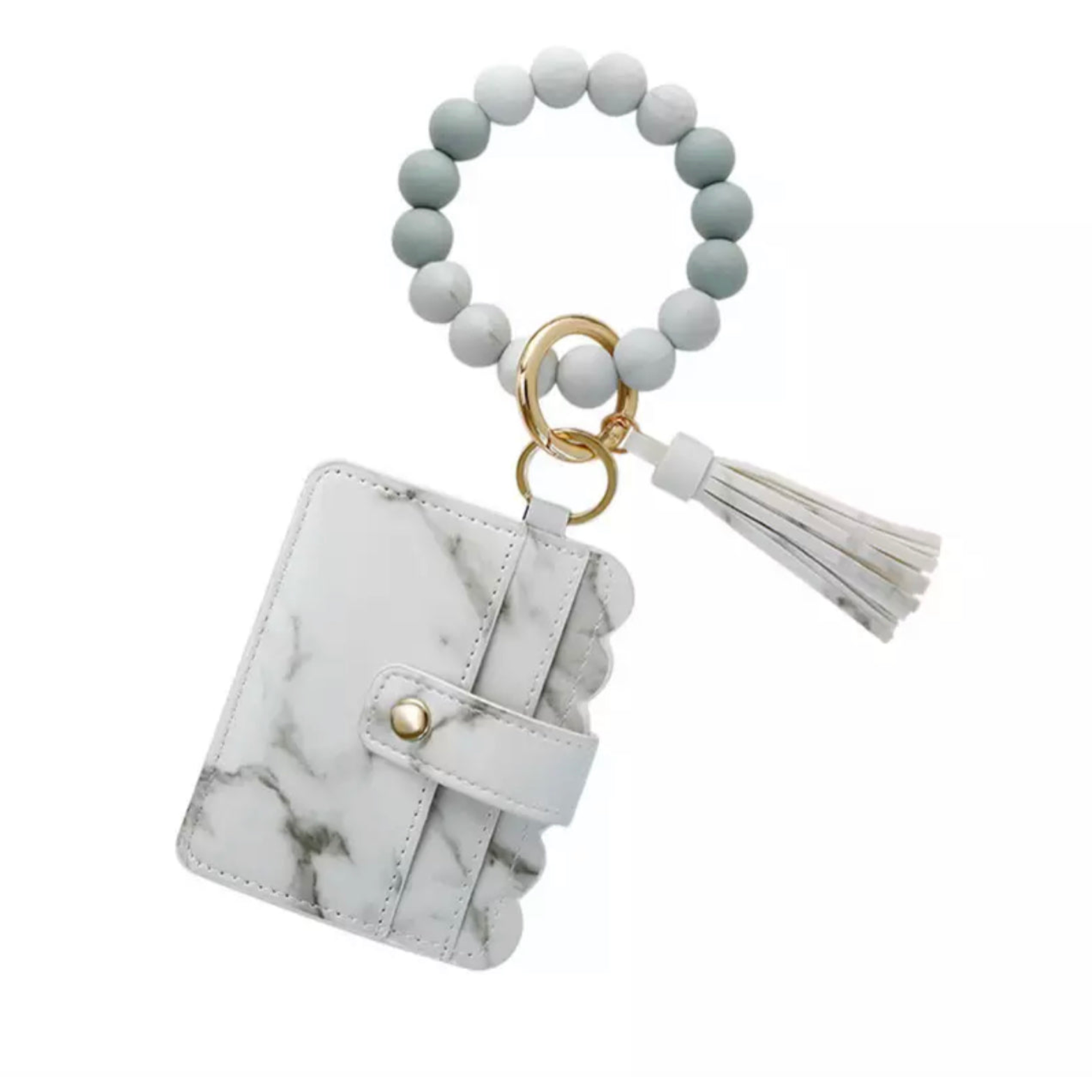 MAVI Wallet Wristlet Silicone Bead Tassel Keychains (Single) - Random Color