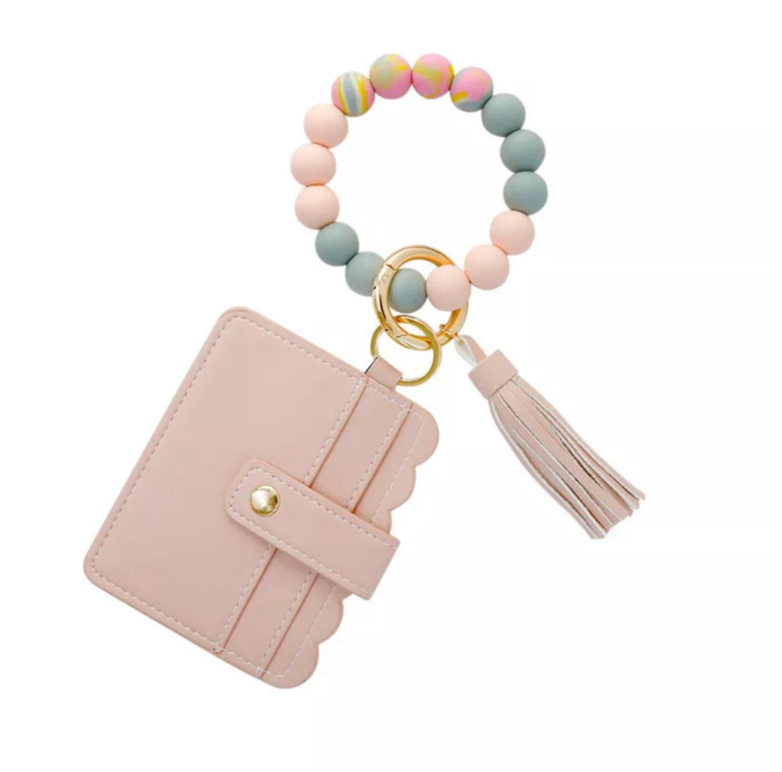 MAVI Wallet Wristlet Silicone Bead Tassel Keychains (Single) - Random Color