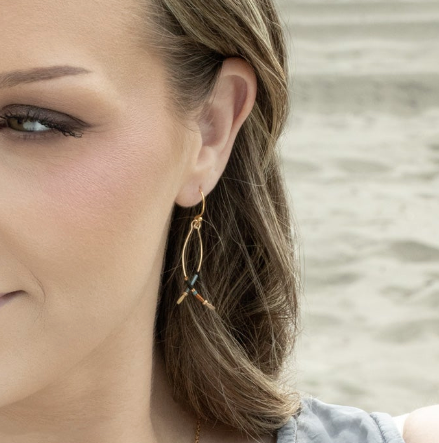Holly Yashi Montana Earrings - Copper Sky