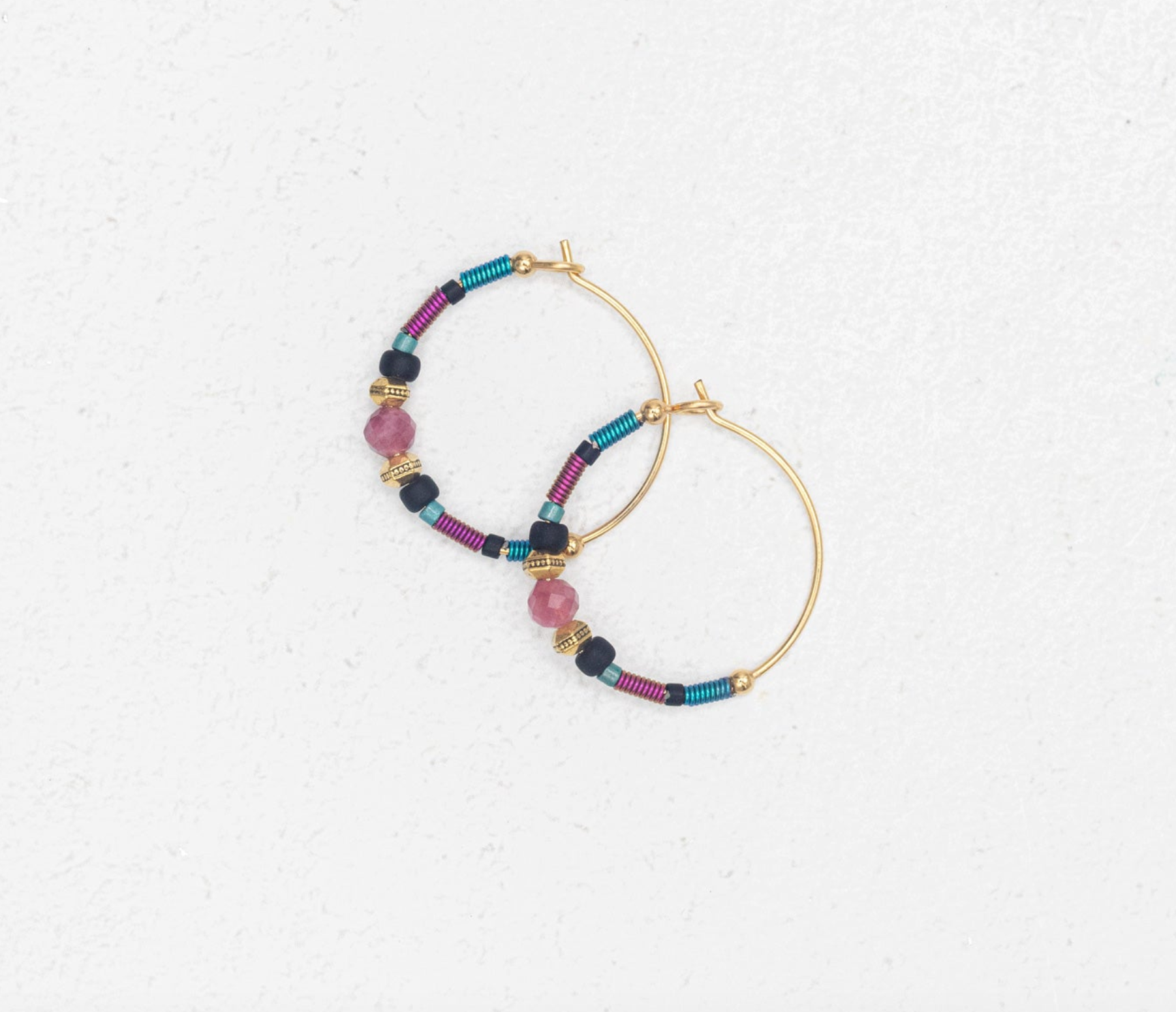 Holly Yashi Dakota Hoop Earrings - Desert Rose