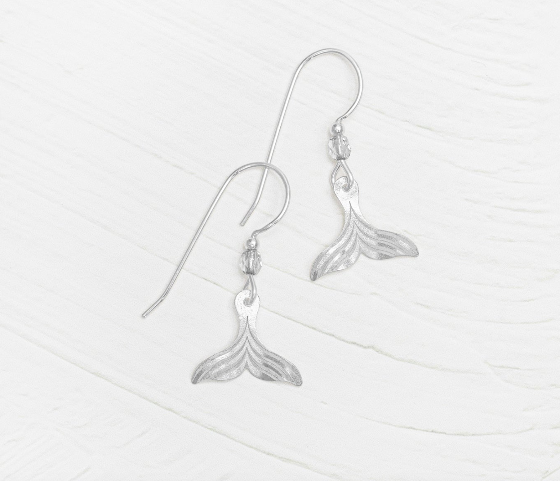 Holly Yashi Whale Tail Earrings - Silver