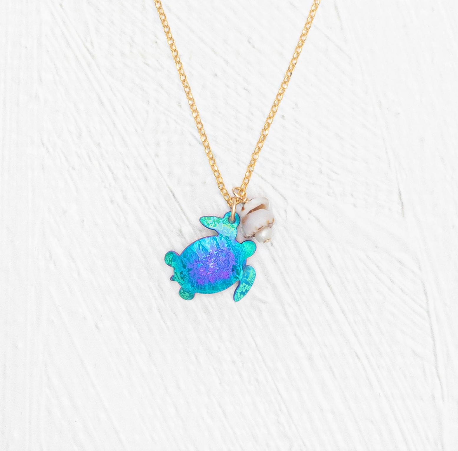 Holly Yashi Sea Turtle Necklace - Lagoon