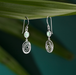 Boma Serene Spiral Earrings with Green Mother of Pearl