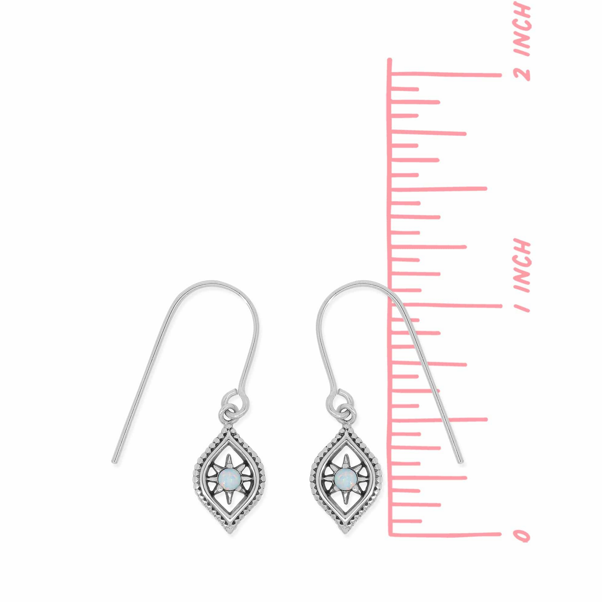 Boma Bohemian Star Drop Earrings with Opal
