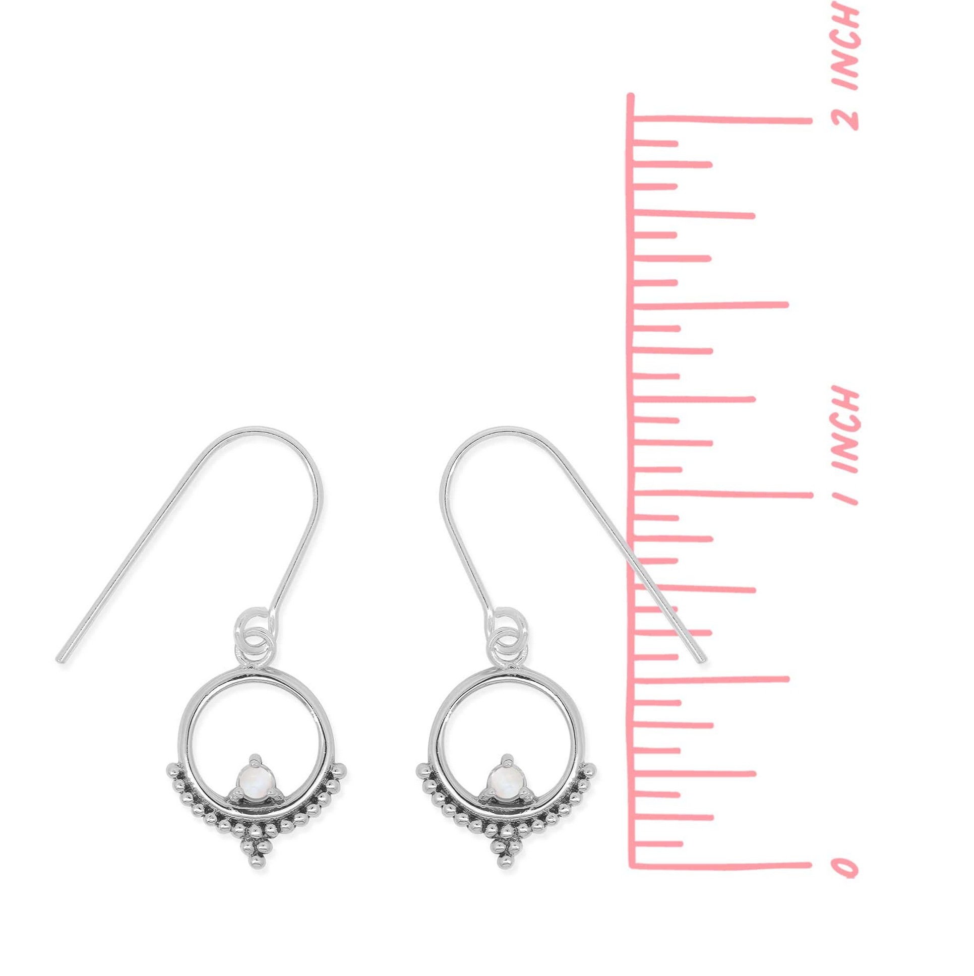 Boma Bohemian Dot Circled Earrings with Mother of Pearl