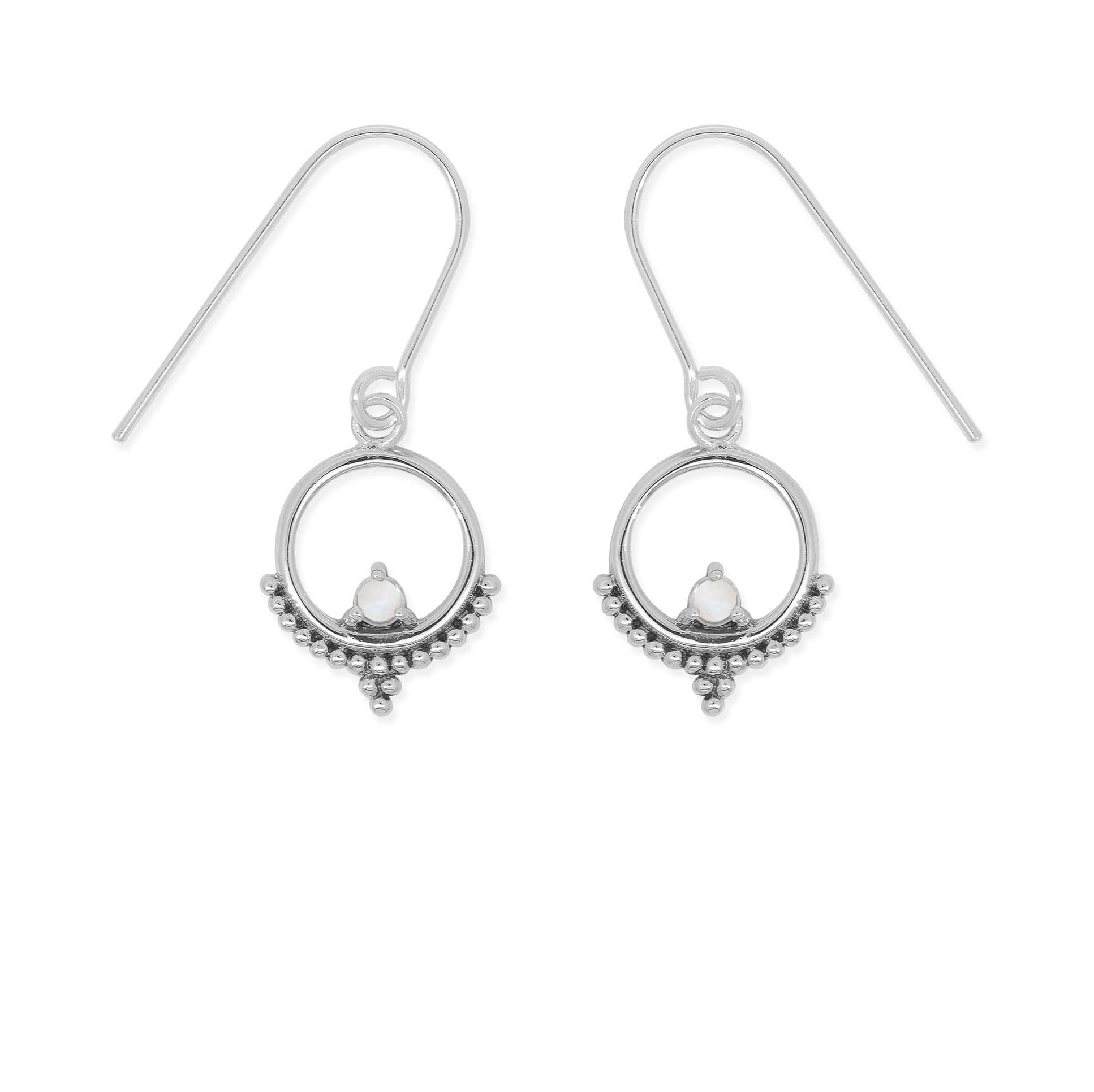 Boma Bohemian Dot Circled Earrings with Mother of Pearl