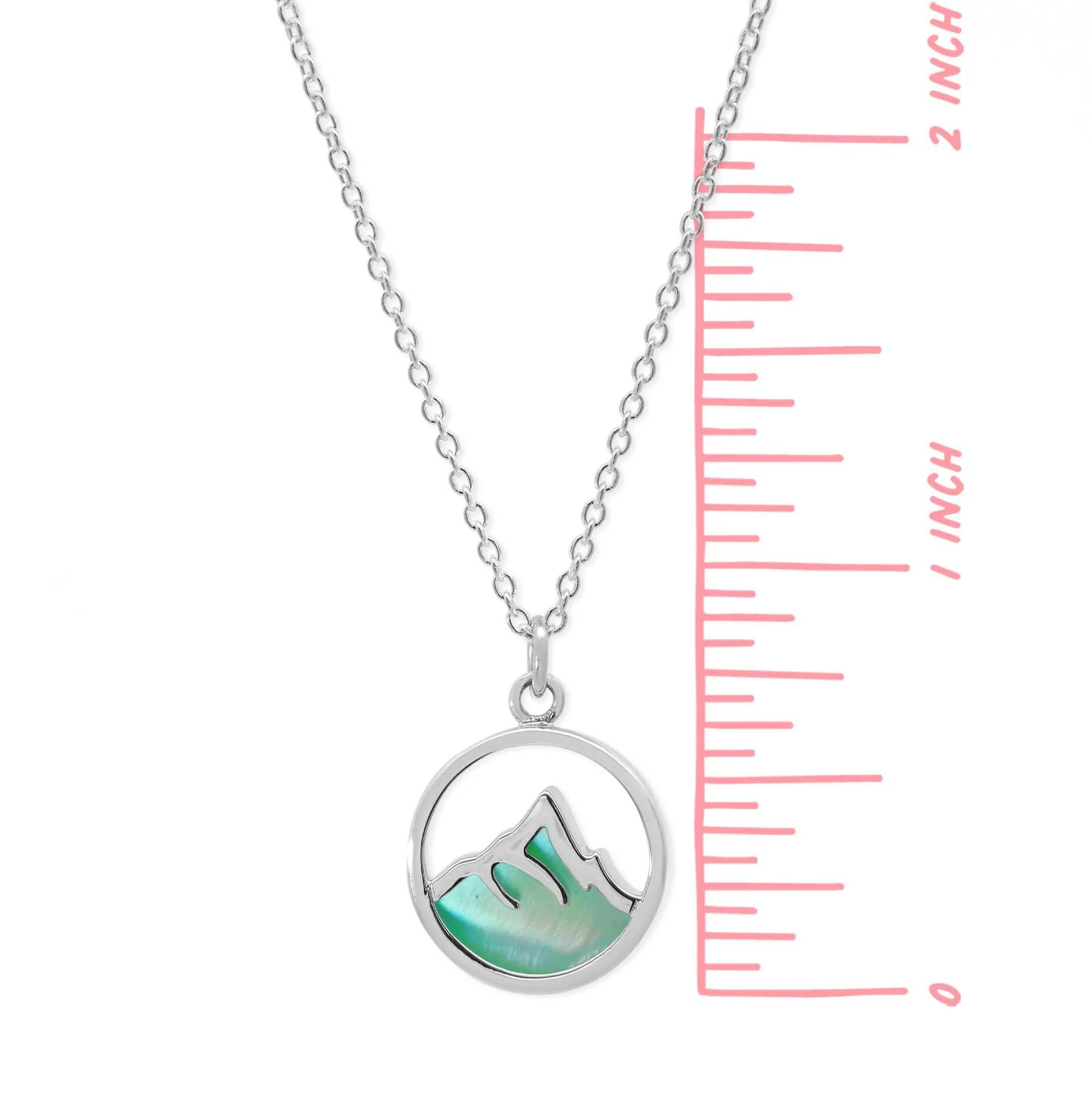 Boma Mountain Peak Necklace with Blue Mother of Pearl