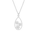 Boma Floral Oval Sterling Silver Necklace