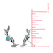 Boma Nature Leaf Stud Earrings - Turquoise