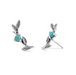 Boma Nature Leaf Stud Earrings - Turquoise