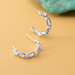 Boma Sterling Silver Organic Chain Hoop Earrings