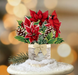 Birch Poinsettia Mini Pop Up Greeting Card