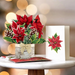 Birch Poinsettia Mini Pop Up Greeting Card