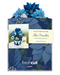 Blue Poinsettia Mini Pop Up Greeting Card