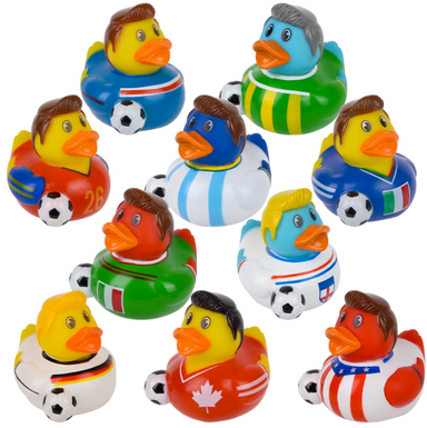 World Cup Soccer Team 2" Rubber Duckies (Single) - Random Team