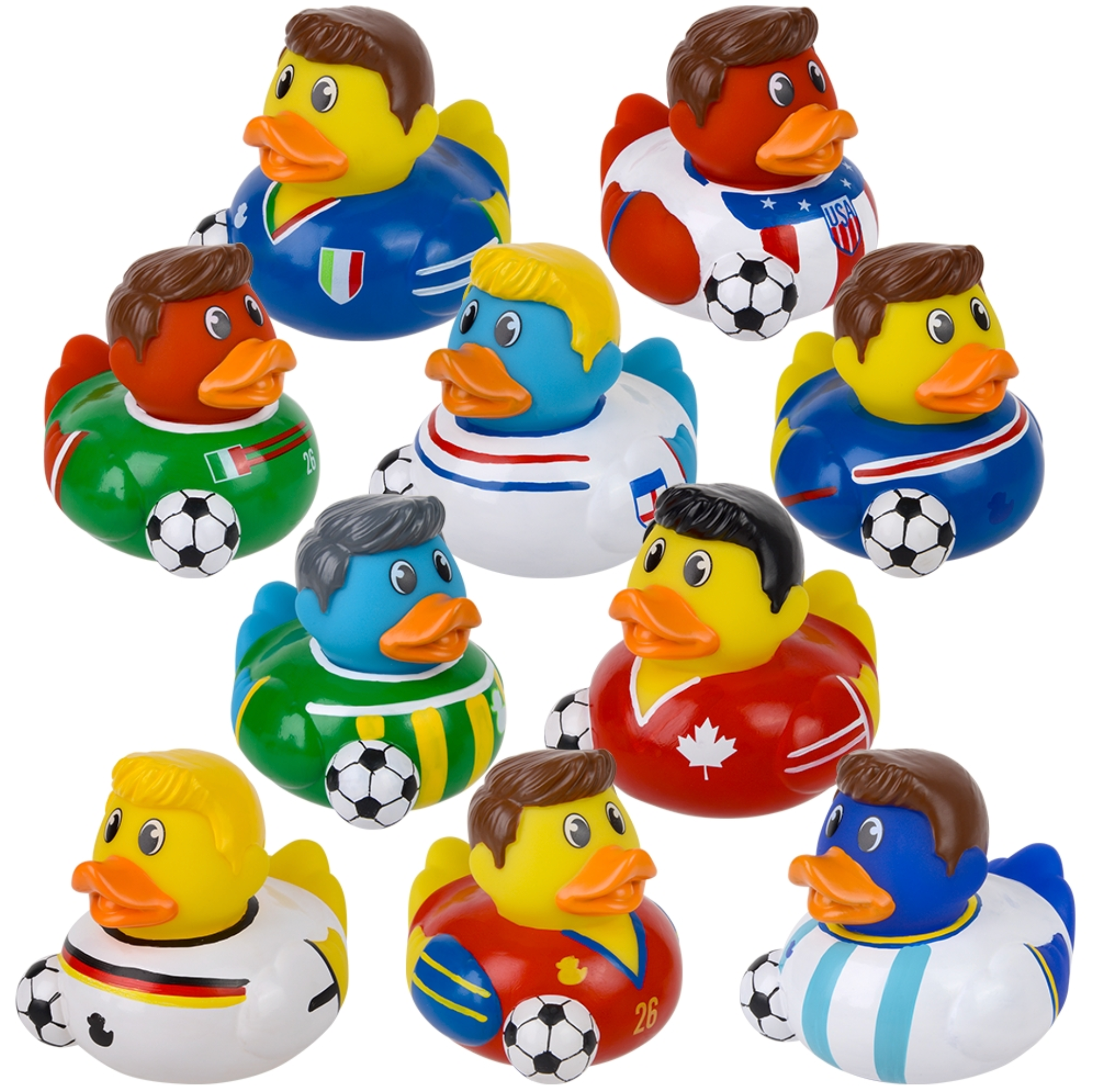World Cup Soccer Team 3" Rubber Duckies (Single) - Random Team