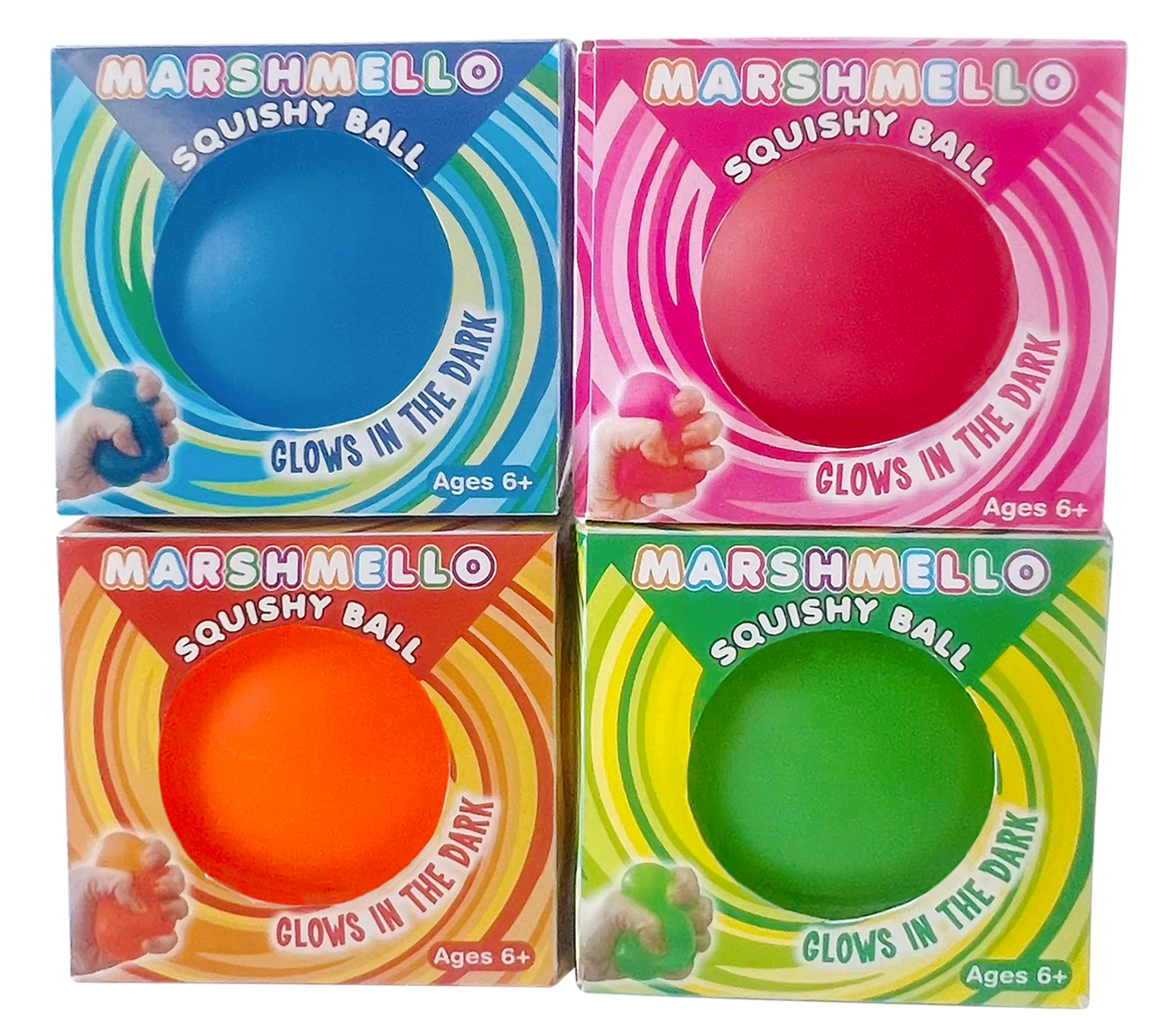 Marshmello Glow In The Dark Squishy Ball (Single) - Random Color