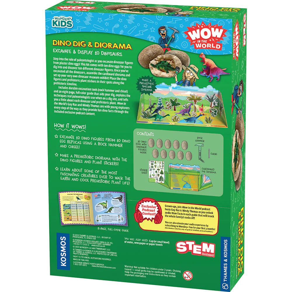 Dino Dig & Diorama - Excavate & Display 10 Dinosaurs