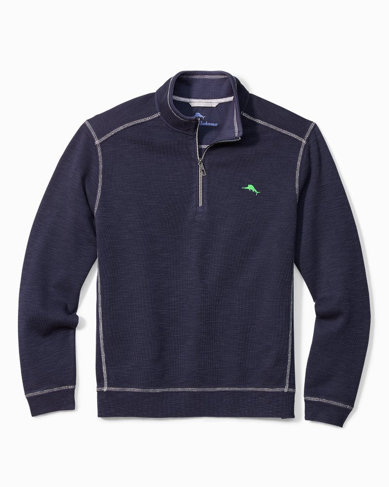 Tommy Bahama Tobago Bay Half Zip Ocean Deep M  719260487475