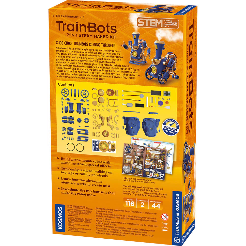Train Bots - 2 in 1 Steam Maker Kit