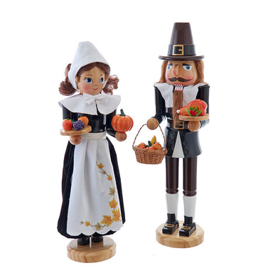 Pilgrim Man & Woman 15" Nutcrackers (2-Piece Set)