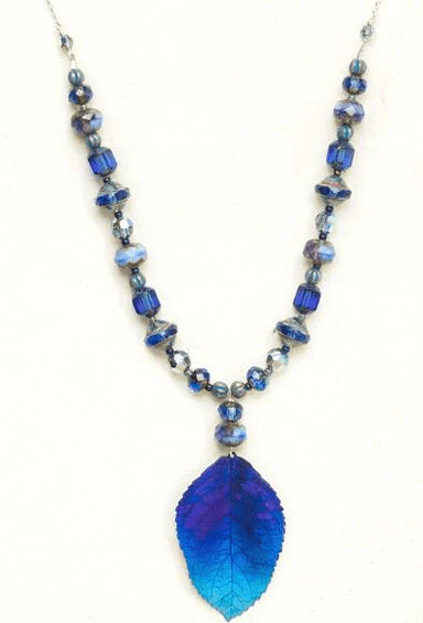 Holly Yashi Elm Beaded Necklace - Navy    
