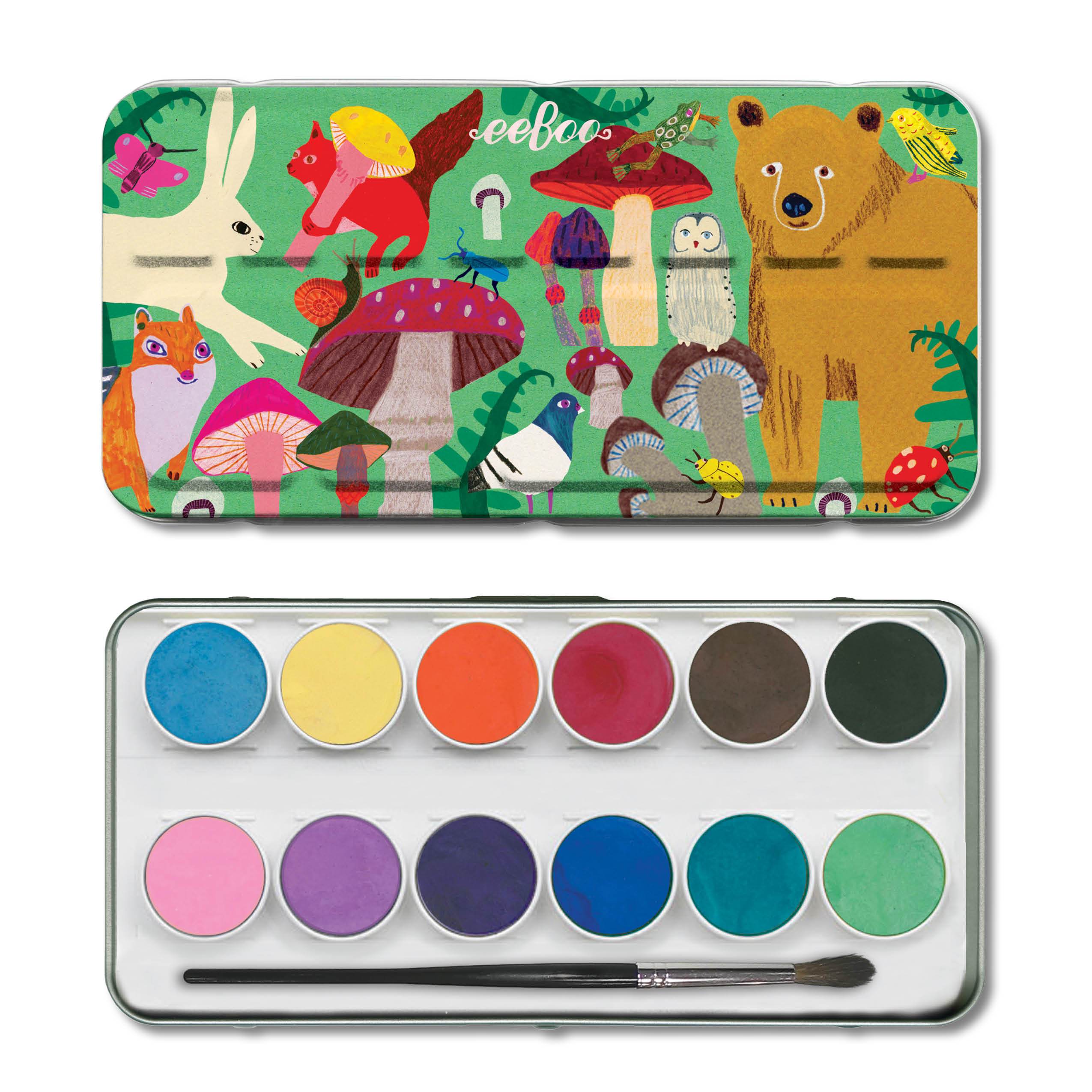 12 Vibrant Watercolors - Mushroom    