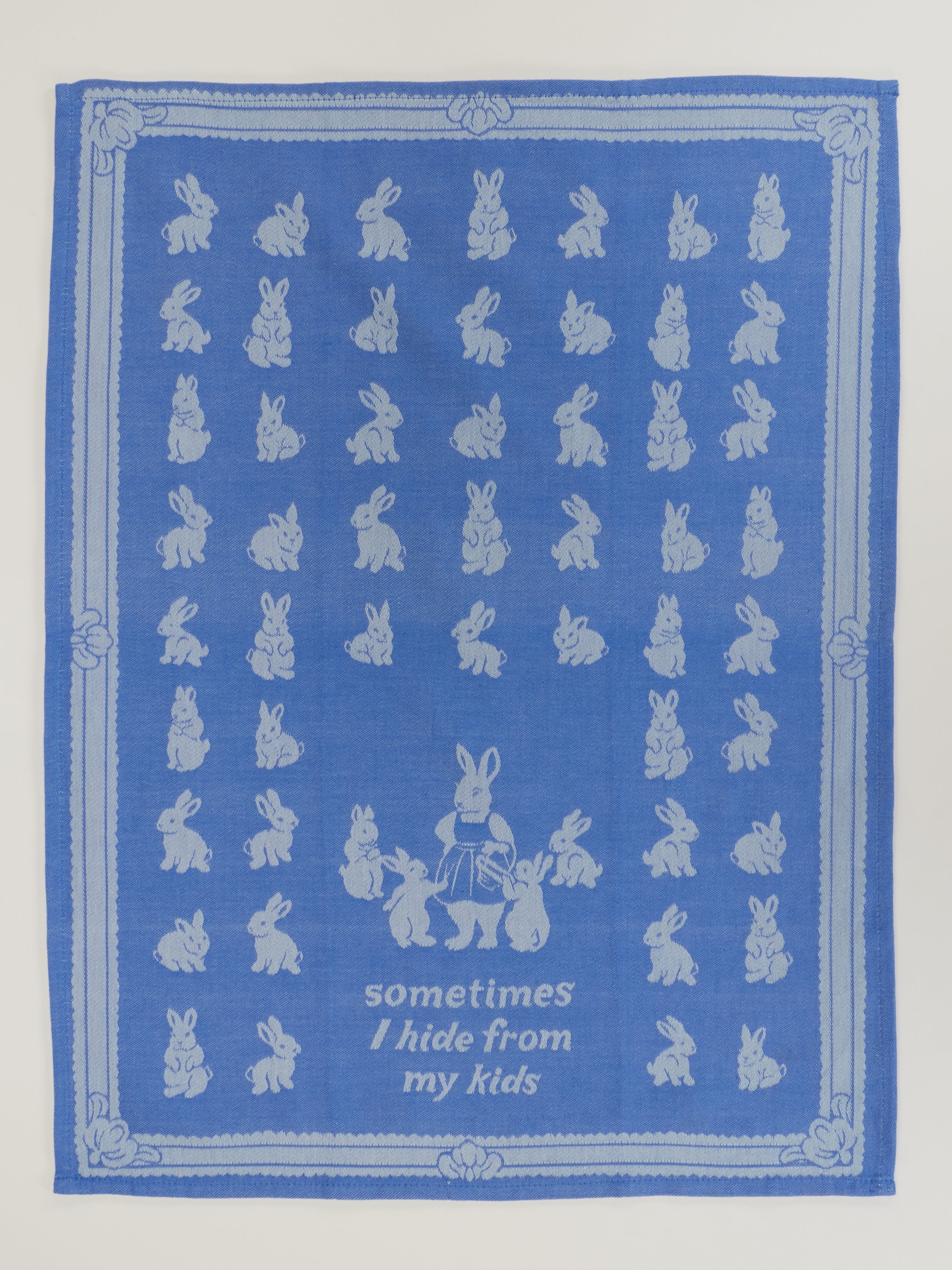 BLUEQ Sometimes I Hide From My Kids Dish Towel