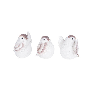 White Sitting Bird Figurine - (Single) Various Styles