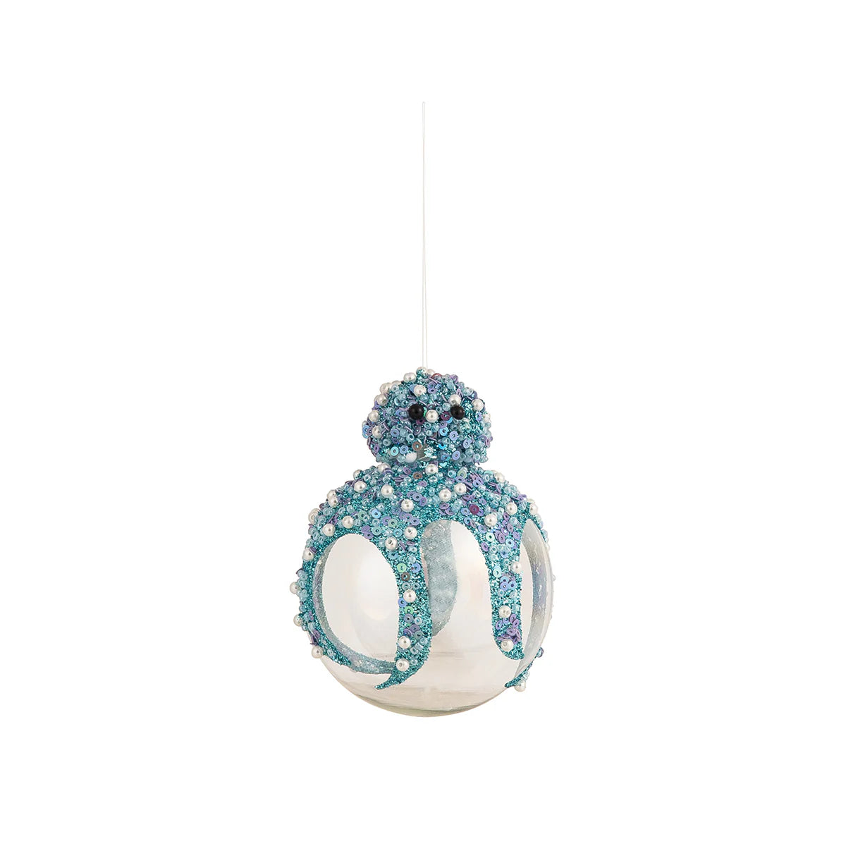 Shimmering Blue Octopus Ornament