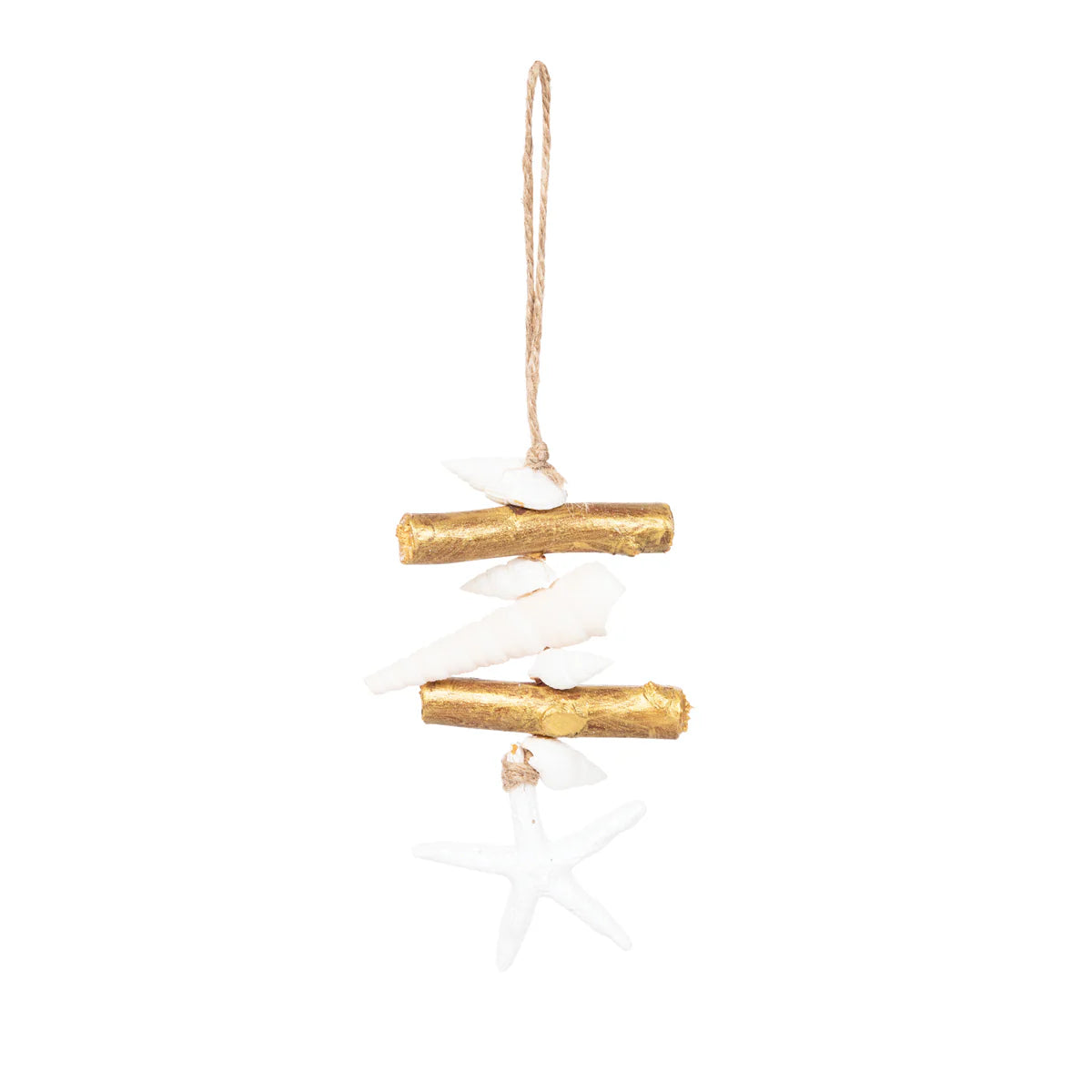 Golden Shell Drop Ornament