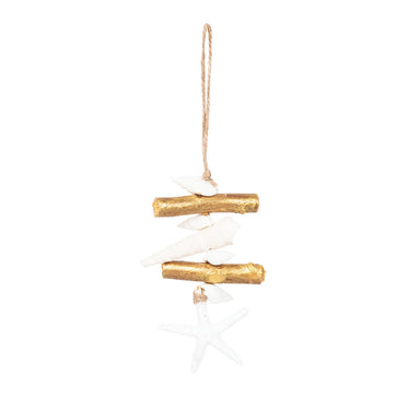 Golden Shell Drop Ornament