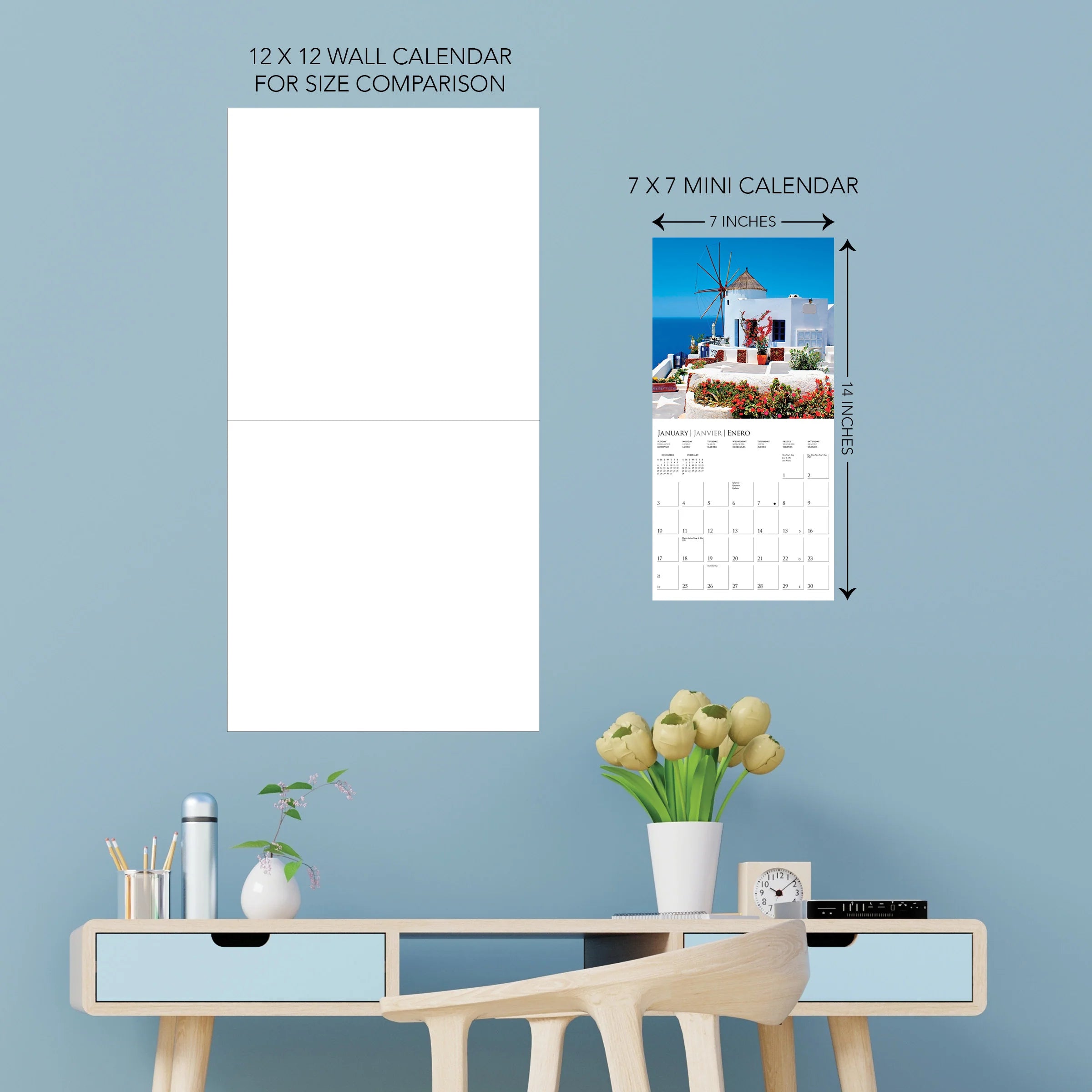 GRPH Greek Isles 2027 Mini Wall Calendar