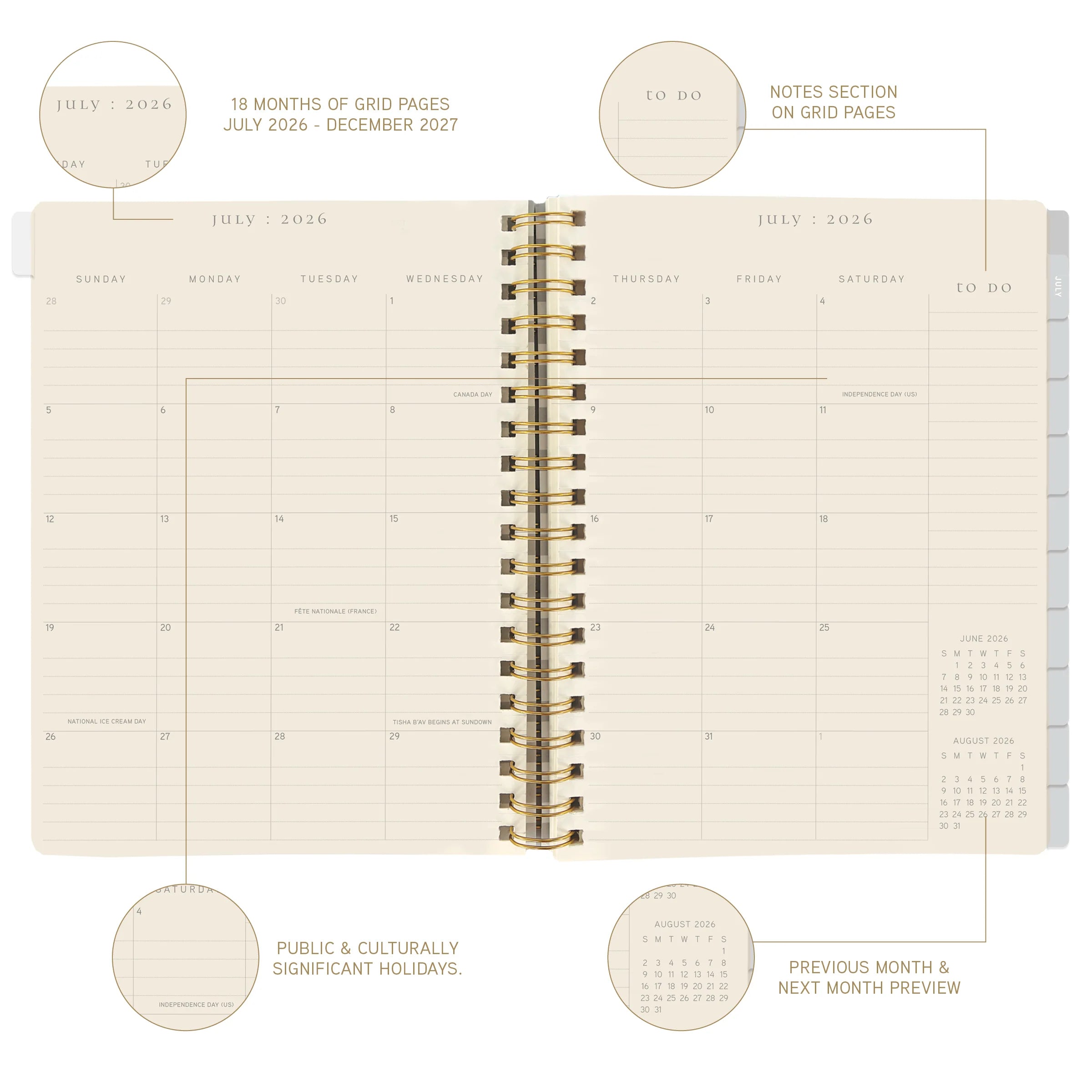 GRPH Strawberries 2027 Spiral-Bound Engagement Calendar