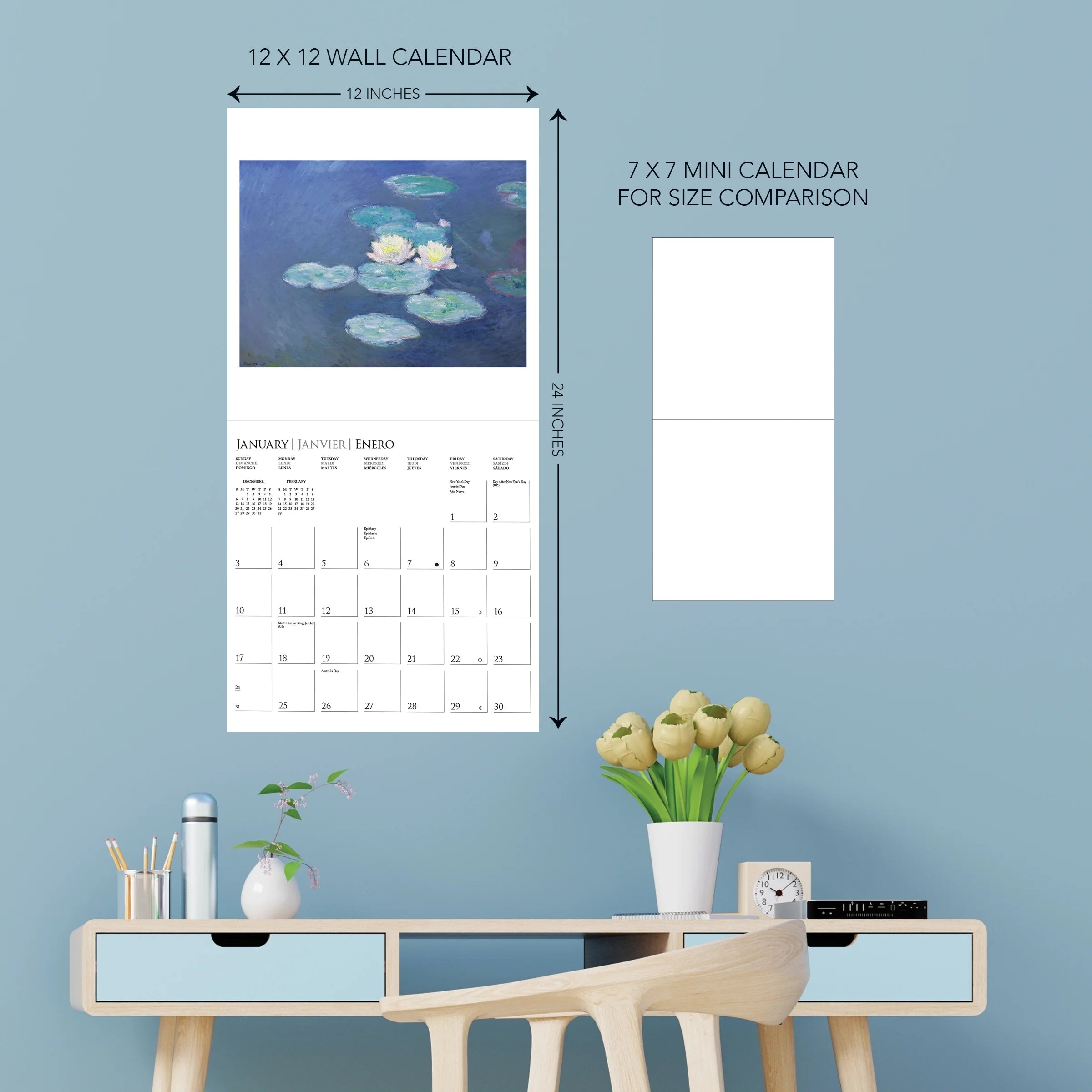 GRPH Monet 2027 Wall Calendar