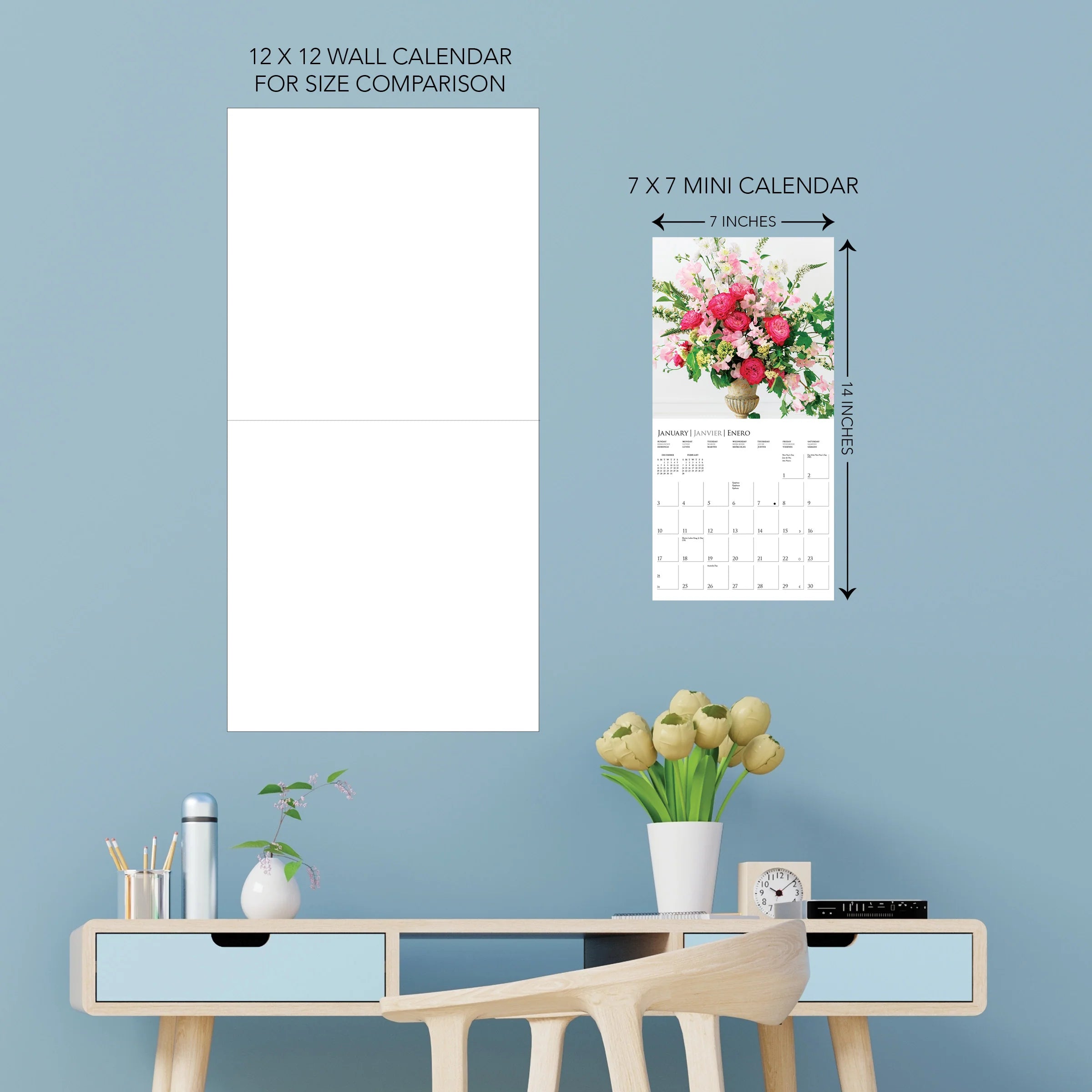 GRPH Garden Bouquets 2027 Mini Wall Calendar