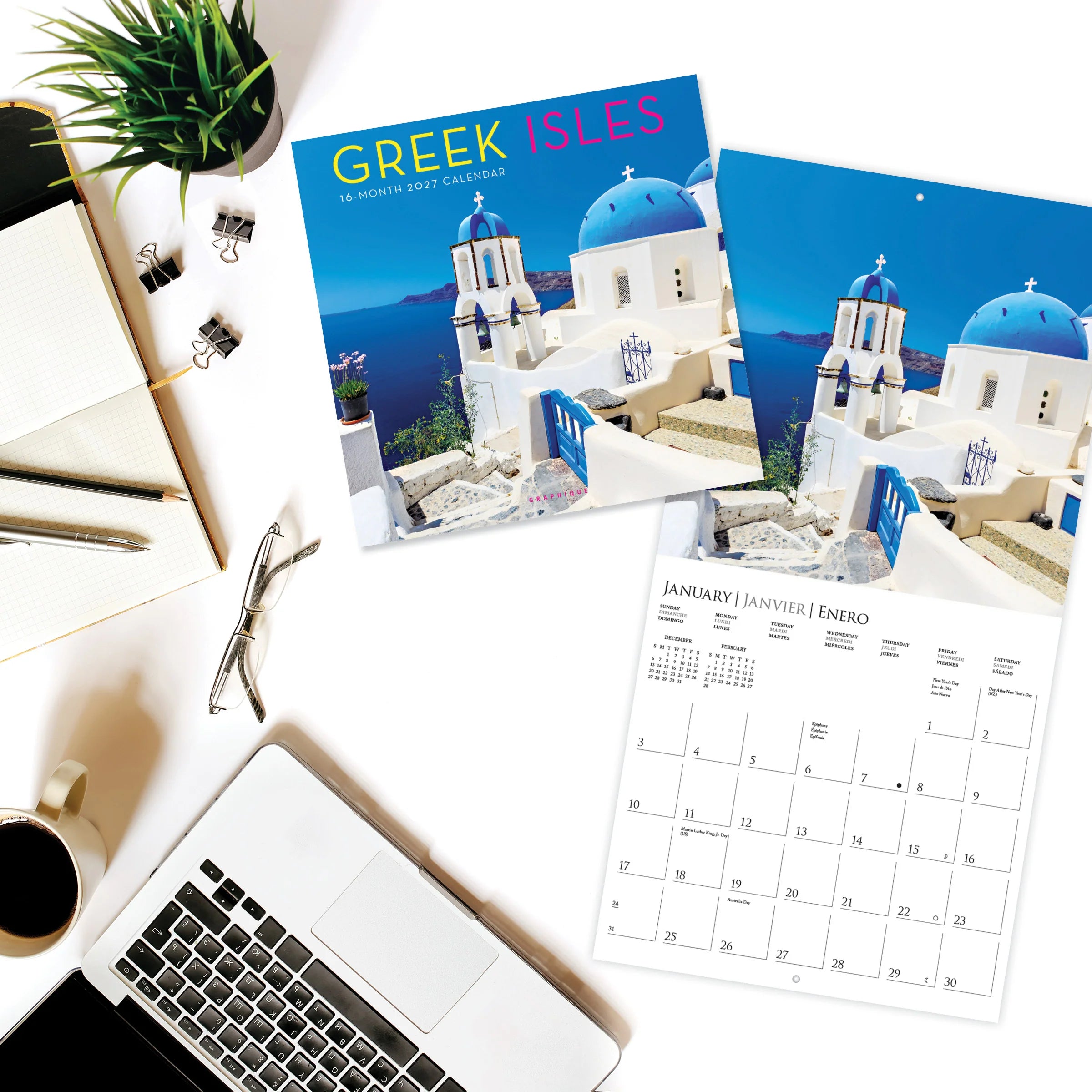 GRPH Greek Isles 2027 Wall Calendar