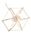 6" Warm White LED Foldable Metal Sphere
