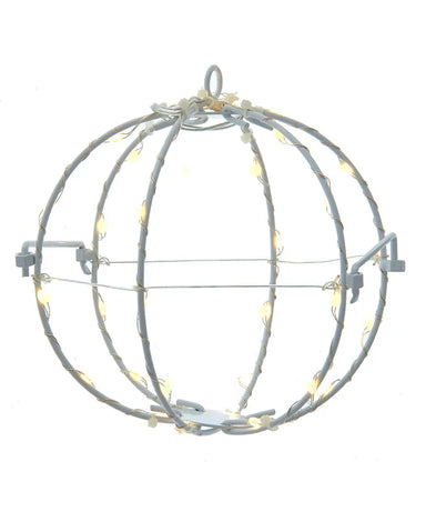 6" Warm White LED Foldable Metal Sphere
