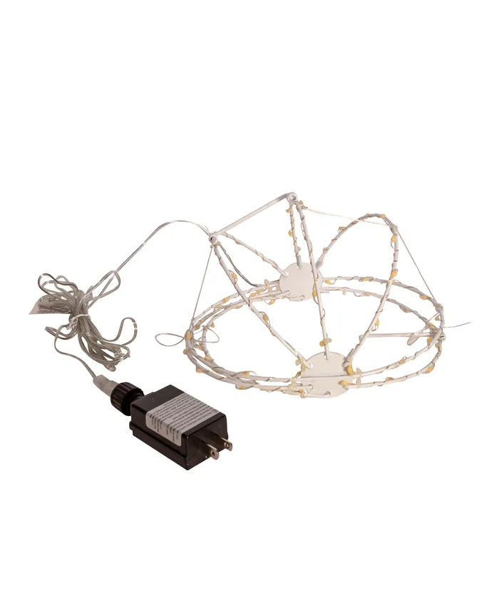 8" Warm White LED Foldable Metal Sphere