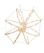 8" Warm White LED Foldable Metal Sphere