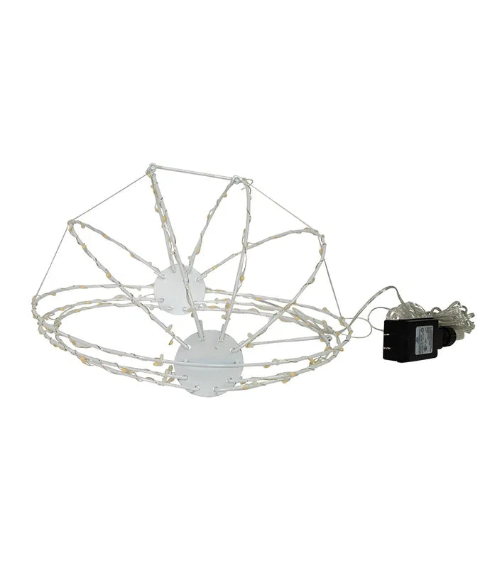 12" Warm White LED Foldable Metal Sphere