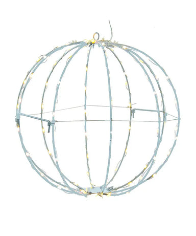 12" Warm White LED Foldable Metal Sphere